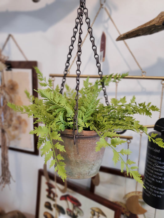 Rustic Pot With Hanger