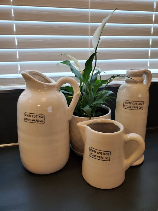 White Cottage Pitchers