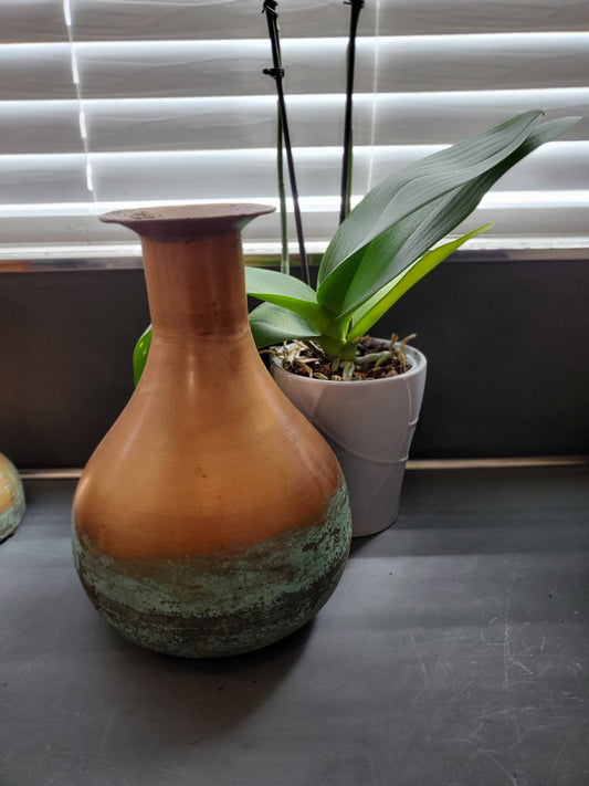 Copper Verdigris Vases