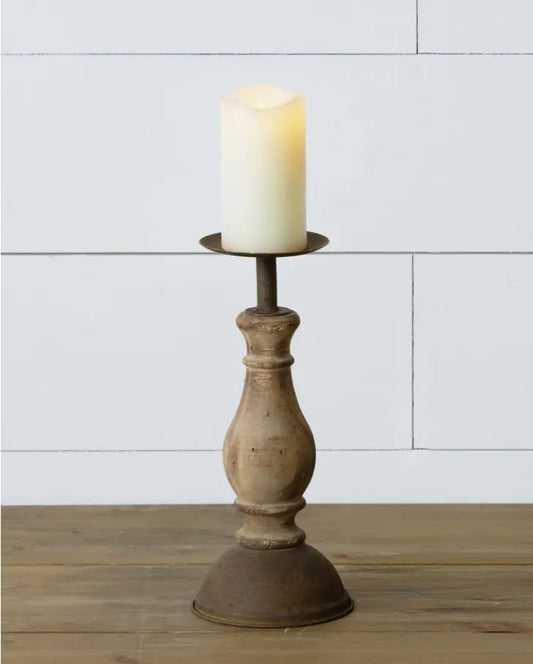 Wood/Metal Candleholders