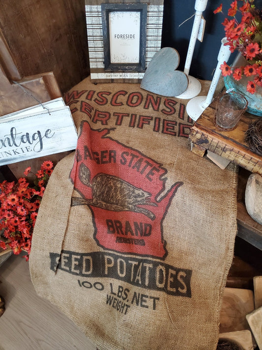 Vintage Burlap Feed Sacks